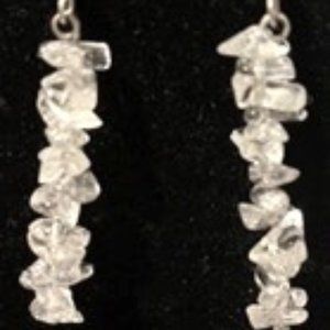 Hand crafted clear Quartz earrings